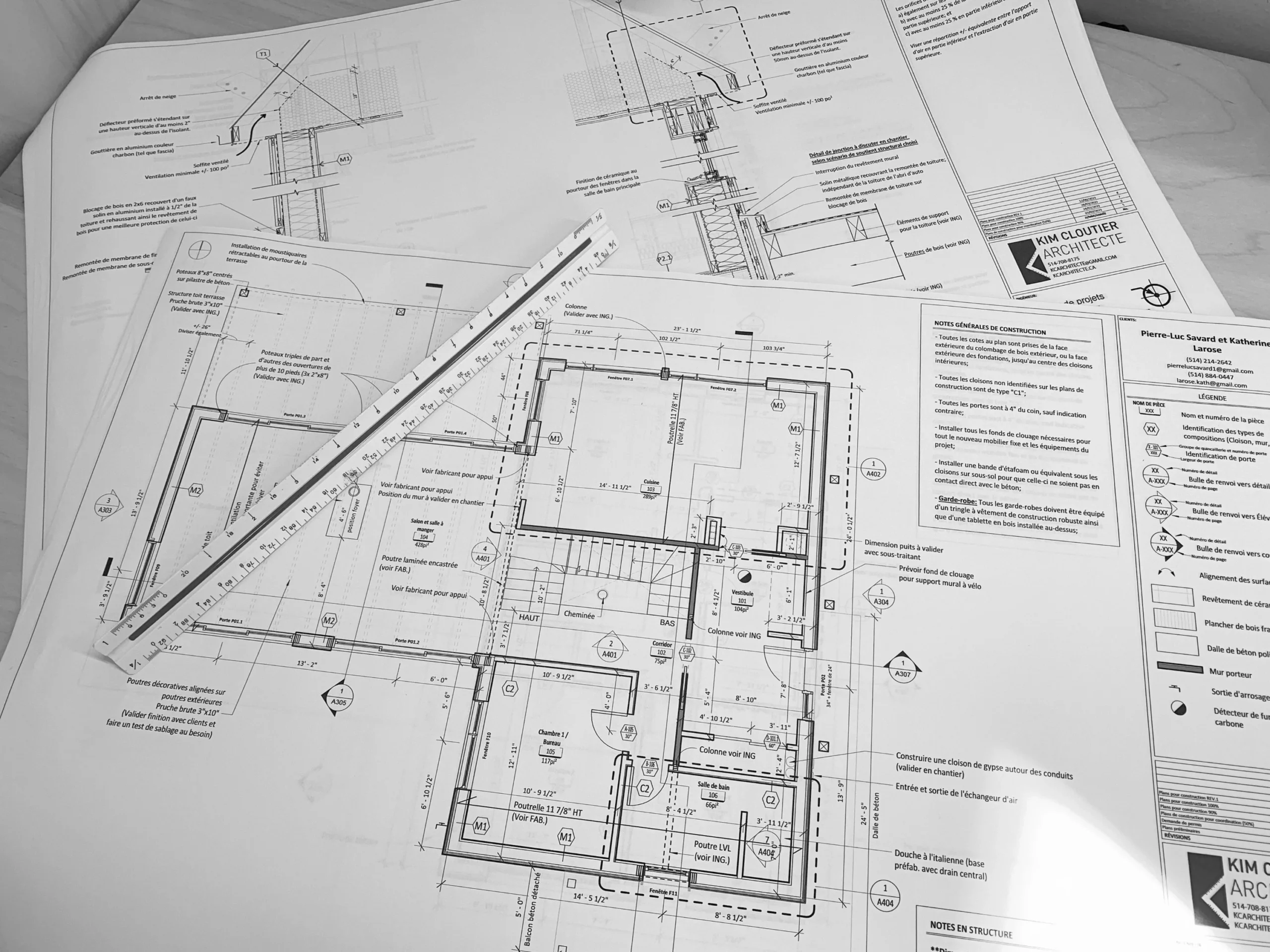 Photos de plans d'architecture pour construction