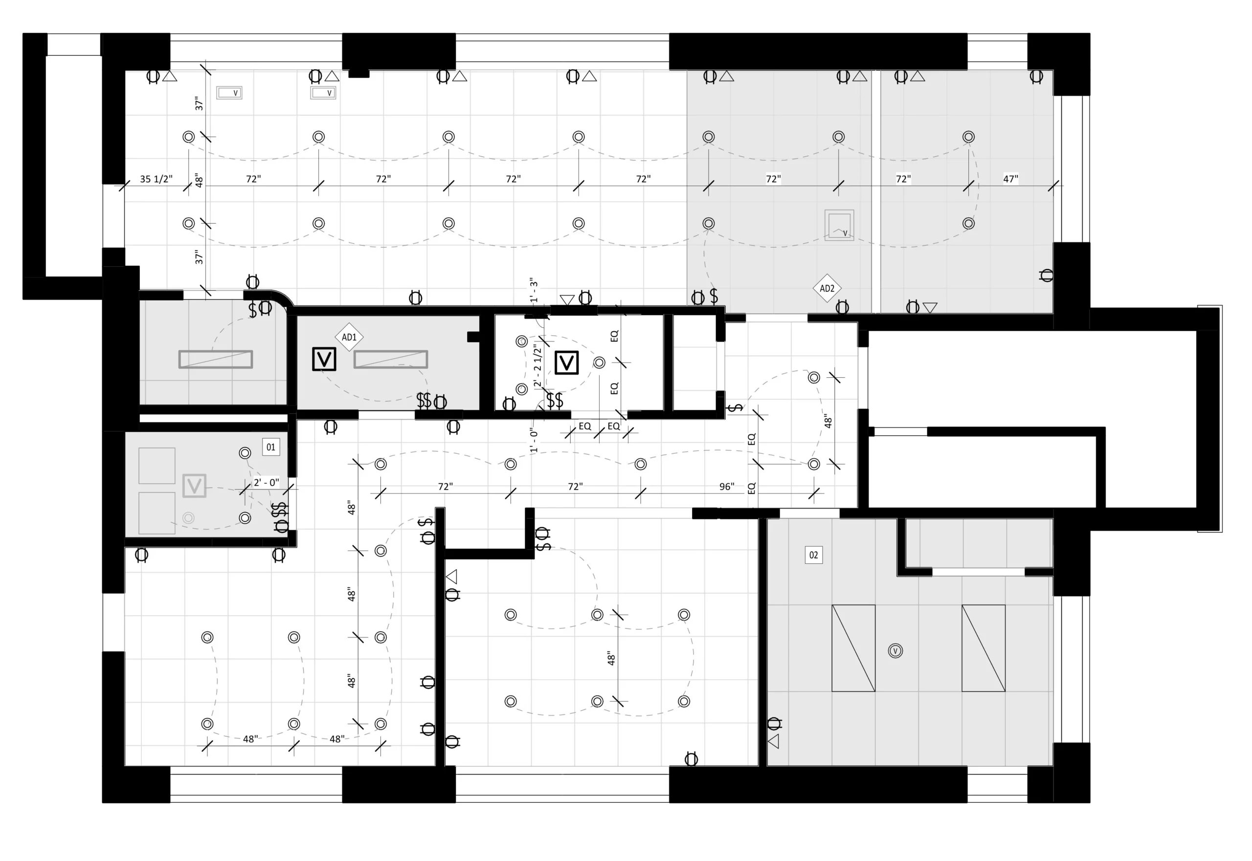 Exemple de plan de plafond et de plan électrique